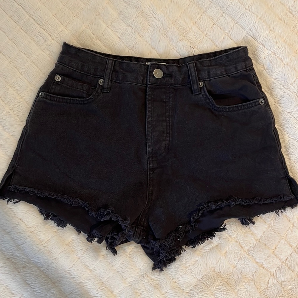 Amuse Society Washed Black Jean Shorts